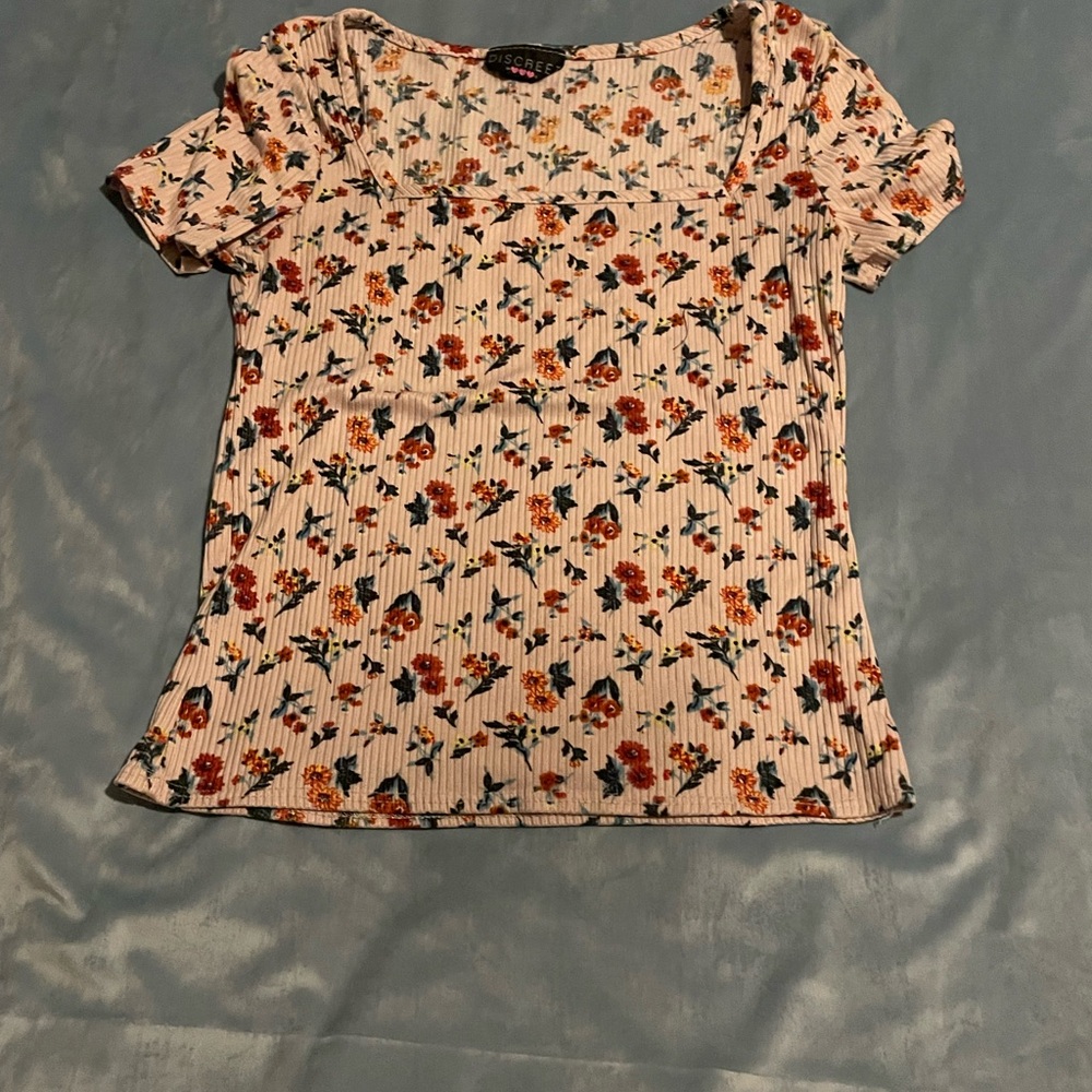 Discreet Floral Striped Women's Blouse